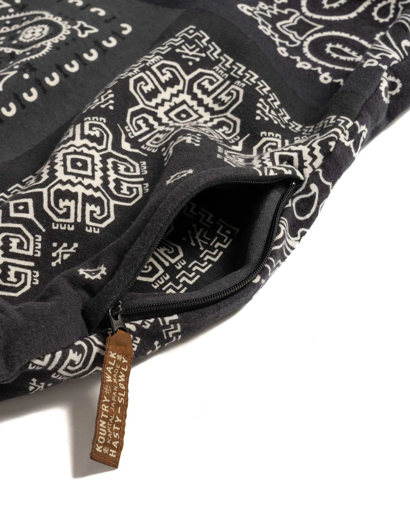 30/-Swt Knit Bandanna Big Vest Black