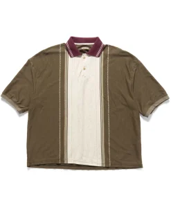 Tequila Jacquard Jersey Box Polo Brown