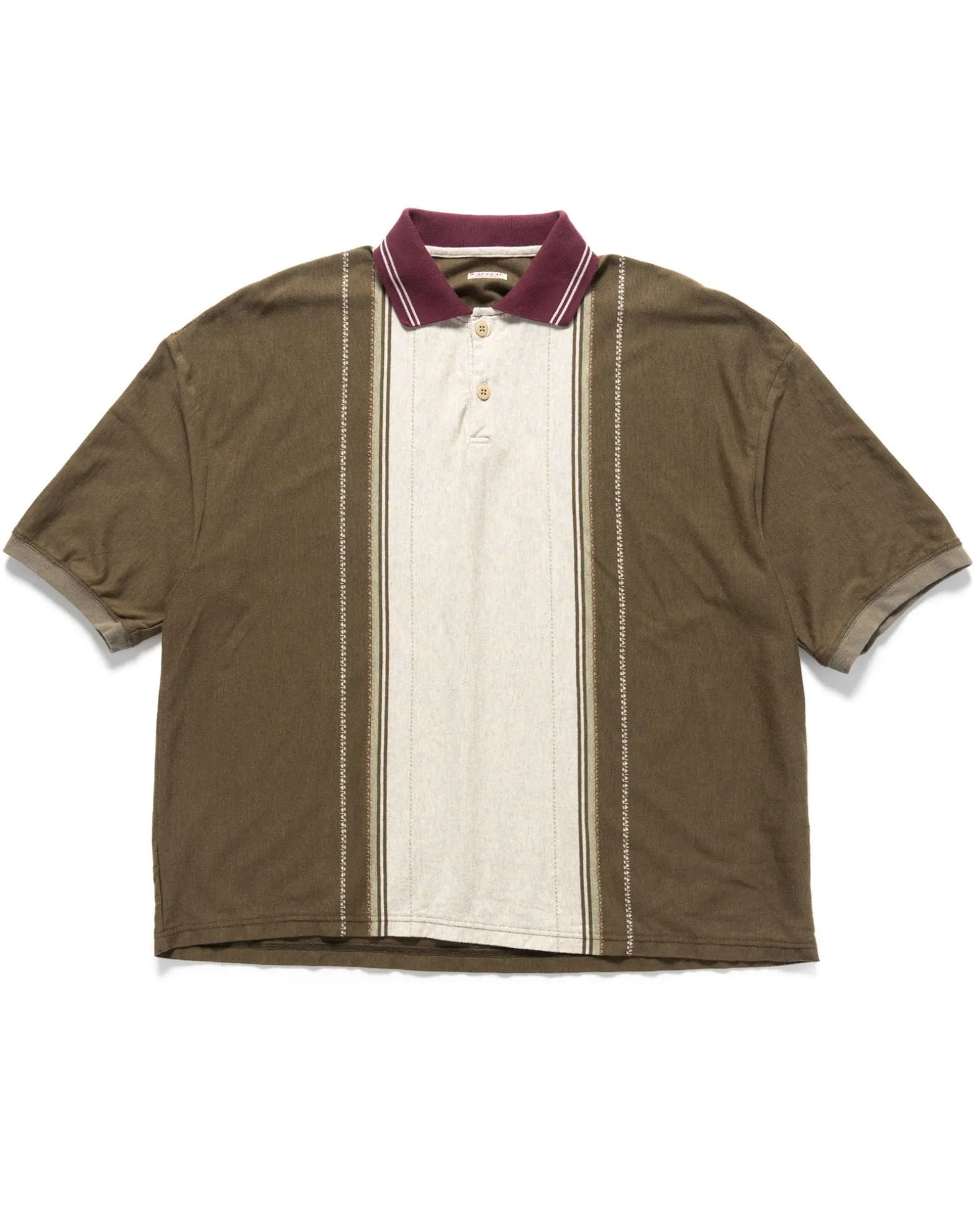 Tequila Jacquard Jersey Box Polo Brown