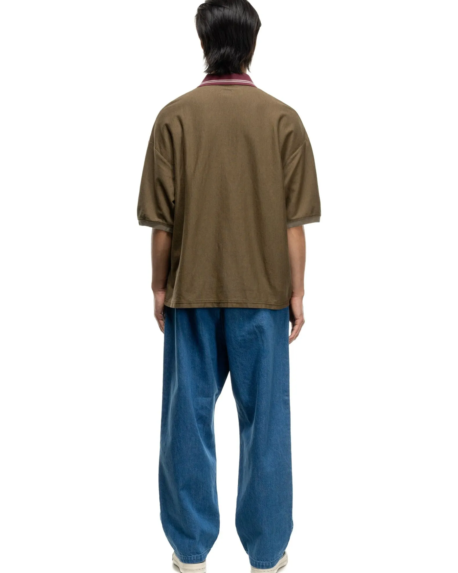Tequila Jacquard Jersey Box Polo Brown