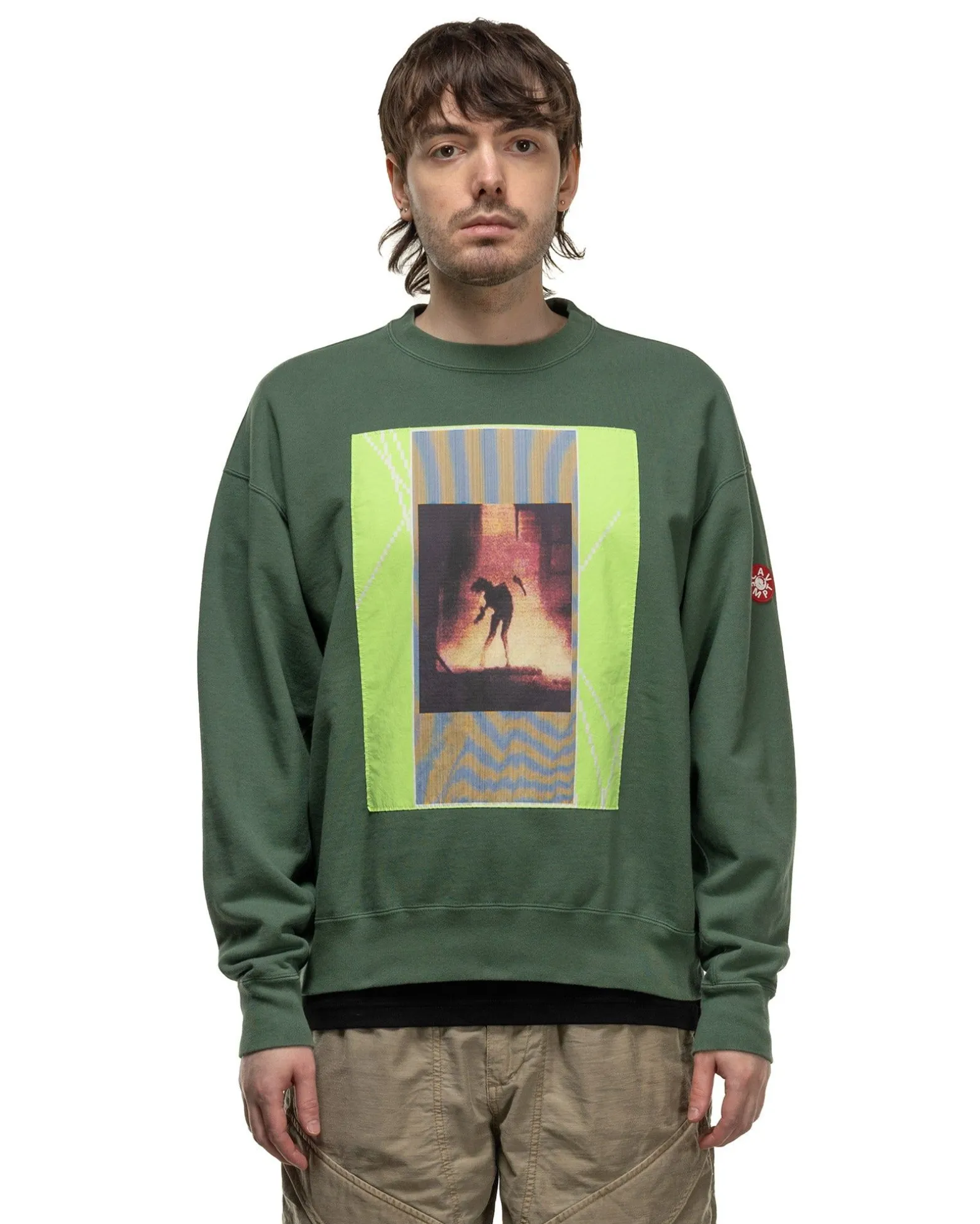 Washed Vs 8B Crew Neck Green