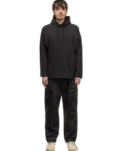 4Way Stretch Oversized Pullover Hoodie Black