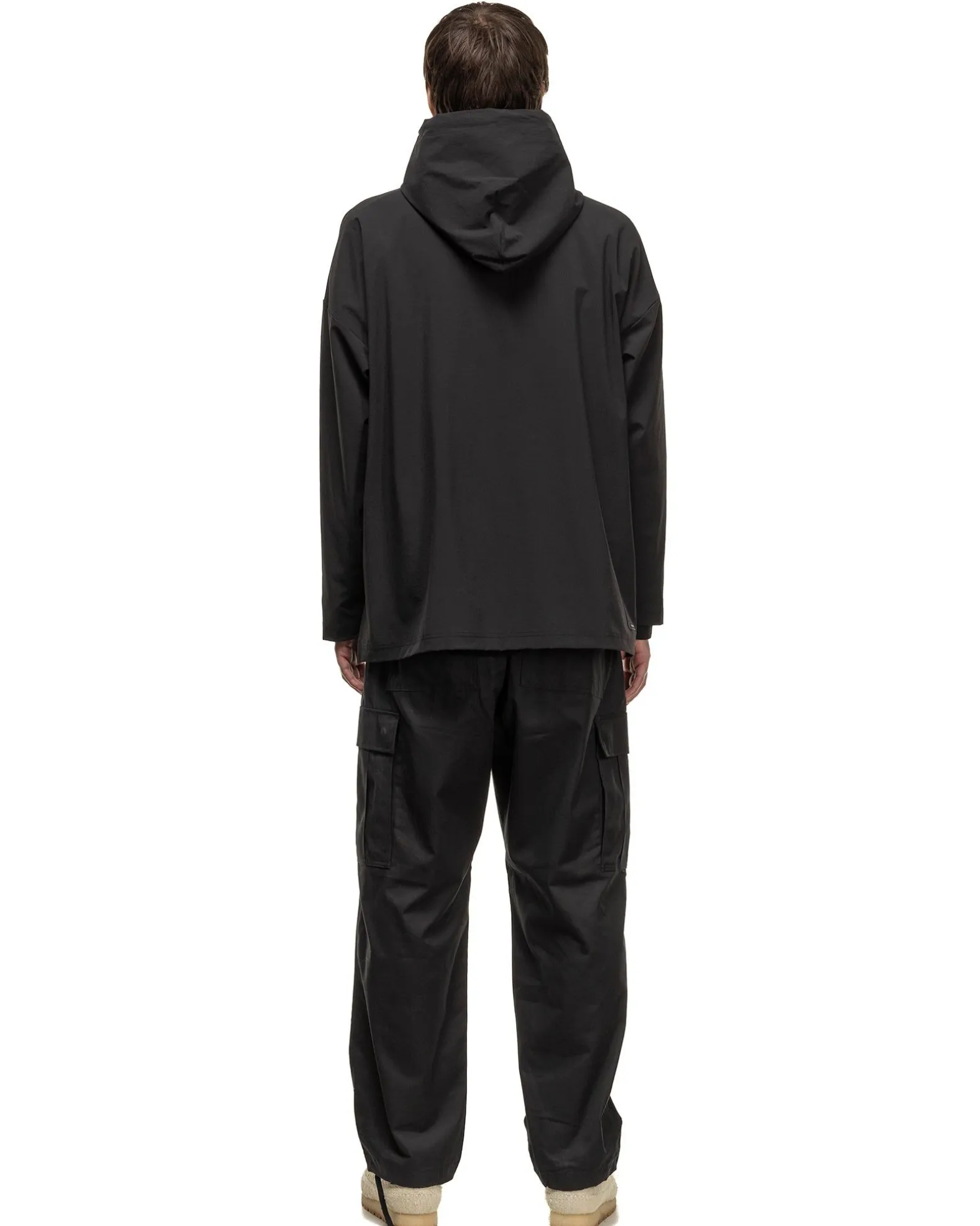 4Way Stretch Oversized Pullover Hoodie Black