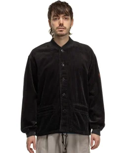 6W Cord Button Up Jacket Black