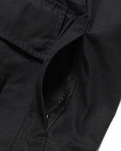 Weatherproof Cotton Canvas Ghost Piece Loose Fit Cargo Pants Black