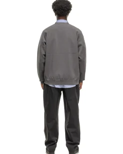 Wholegarment Wool Knit Cardigan Mix Charcoal