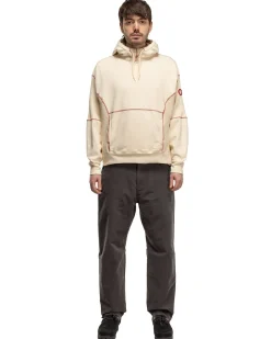 Wide Rib Cut Heavy Hoody Beige
