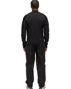 Wool Half Zip L/S T-Shirt Black