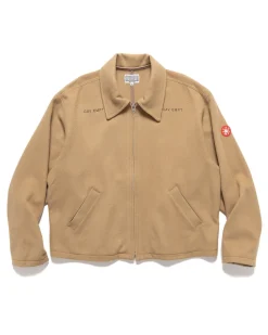 Wool Short Zip Jacket Beige