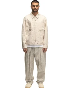 Wp Pant Cotton Seersucker Natural